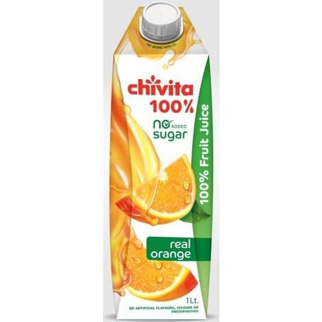 100% Real Orange Fruit Juice - 1L &times;10 Pieces
