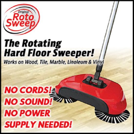 4 Sets- Dual Rotary Magic Floor & Carpet Sweeper