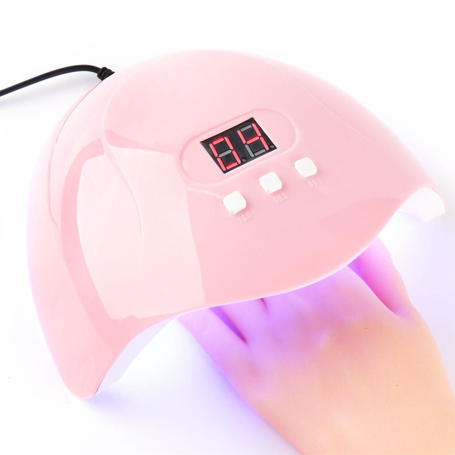 54W UV LED Nail Lamp Dryer For Manicure Lamps 18 LEDs Pink