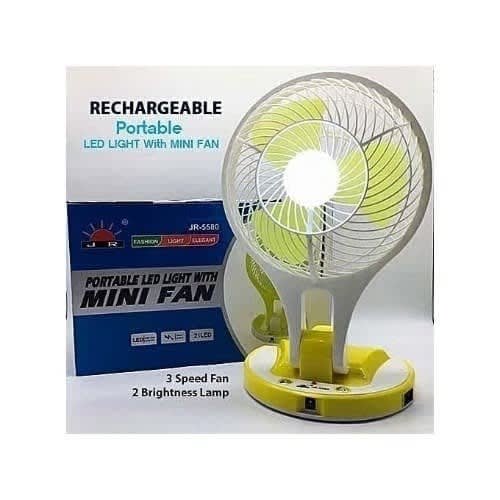 Rechargeable Portable Mini Table Fan With Led Light