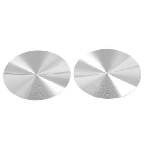 2Pcs Silver Car Stainless Steel Water Cup Slot Non-Slip Cup