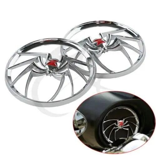 Motorcycle Chrome Speaker Grills Cover For Harley Touring Electra Glide Street Glide 1996-2013 1997 1998 1999 2010 2011 2012