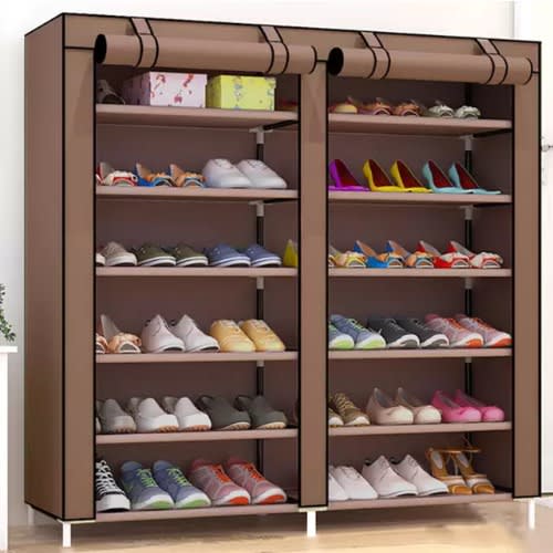 Double Door Mobile Wardrobe Shoe Rack