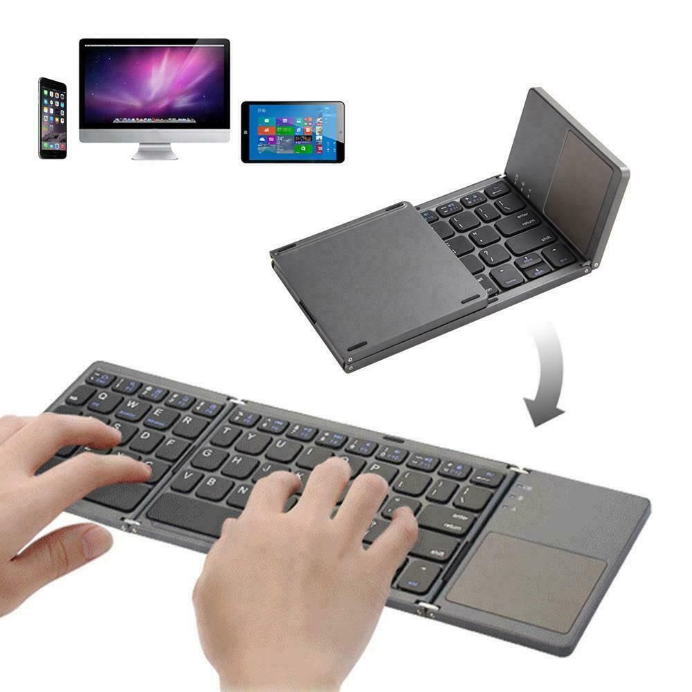 Foldable Mini Keyboard With Touchpad Bluetooth Wireless Keypad
