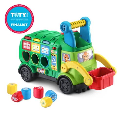 Sort And Recycle Ride-on Truck With Six Blocks, Sorting Bins