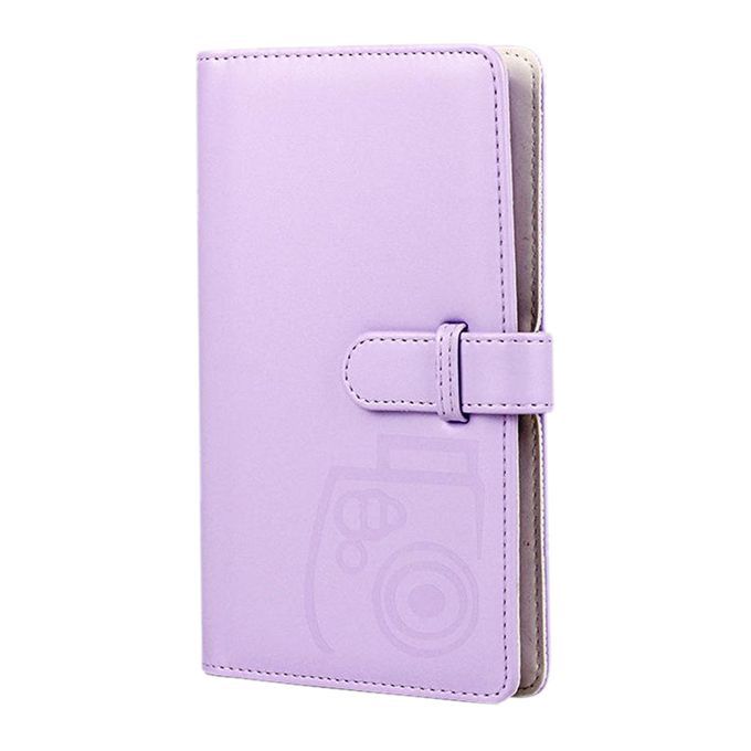 Mini PU 96 Photos Album Storage Book Instant Camera Photograph Purple
