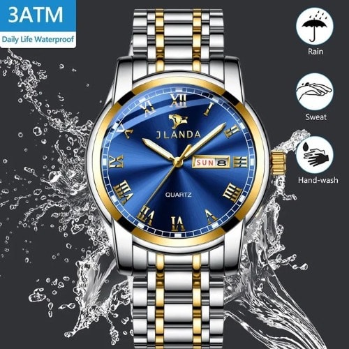 Men's Waterproof Stainless Steel Quartz Watch