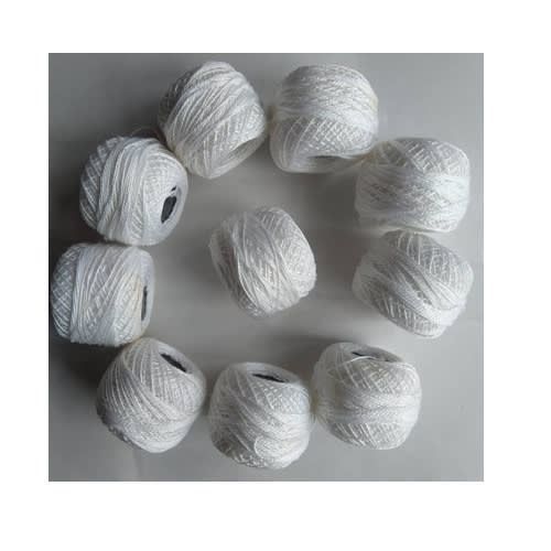10 Balls Cotton Crochet Thread - White