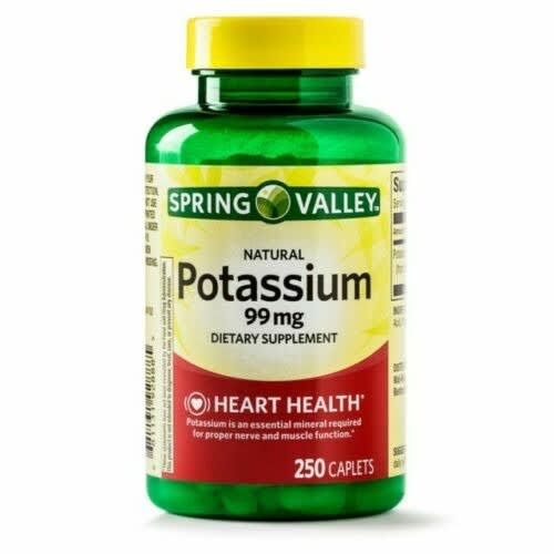 Potassium Caplets Dietary Supplement - 99mg - 250count