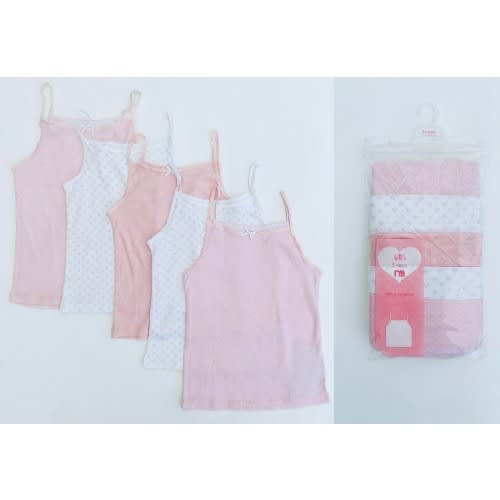 Girls Cami Vests - 5 Pieces