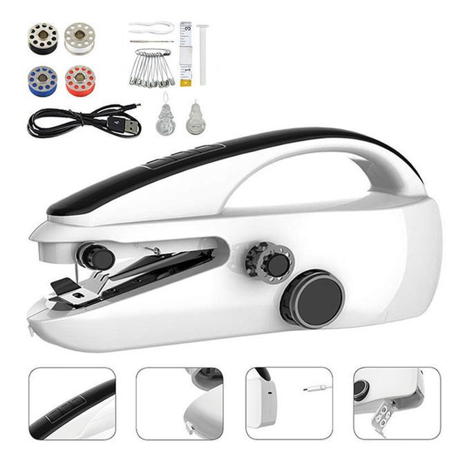 Mini Sewing Machine Handheld Art Craft With 2 Speed Single Thread For