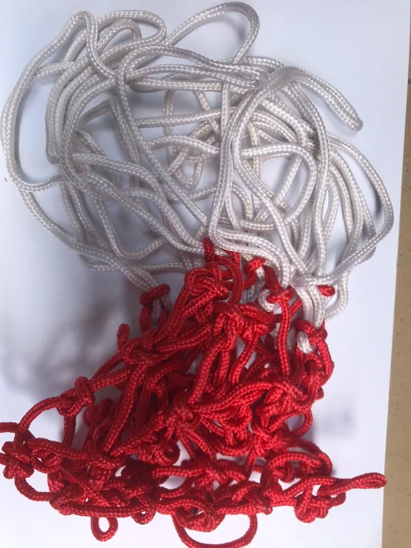 12 Point Mount Standard Size Basketball Replacement Net - Red And White