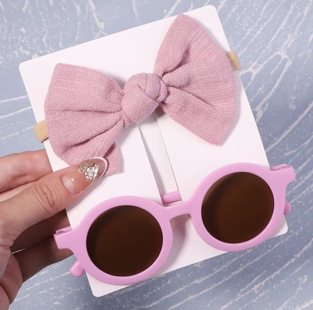 Sunglasses With Ribbon Hairband For Kids