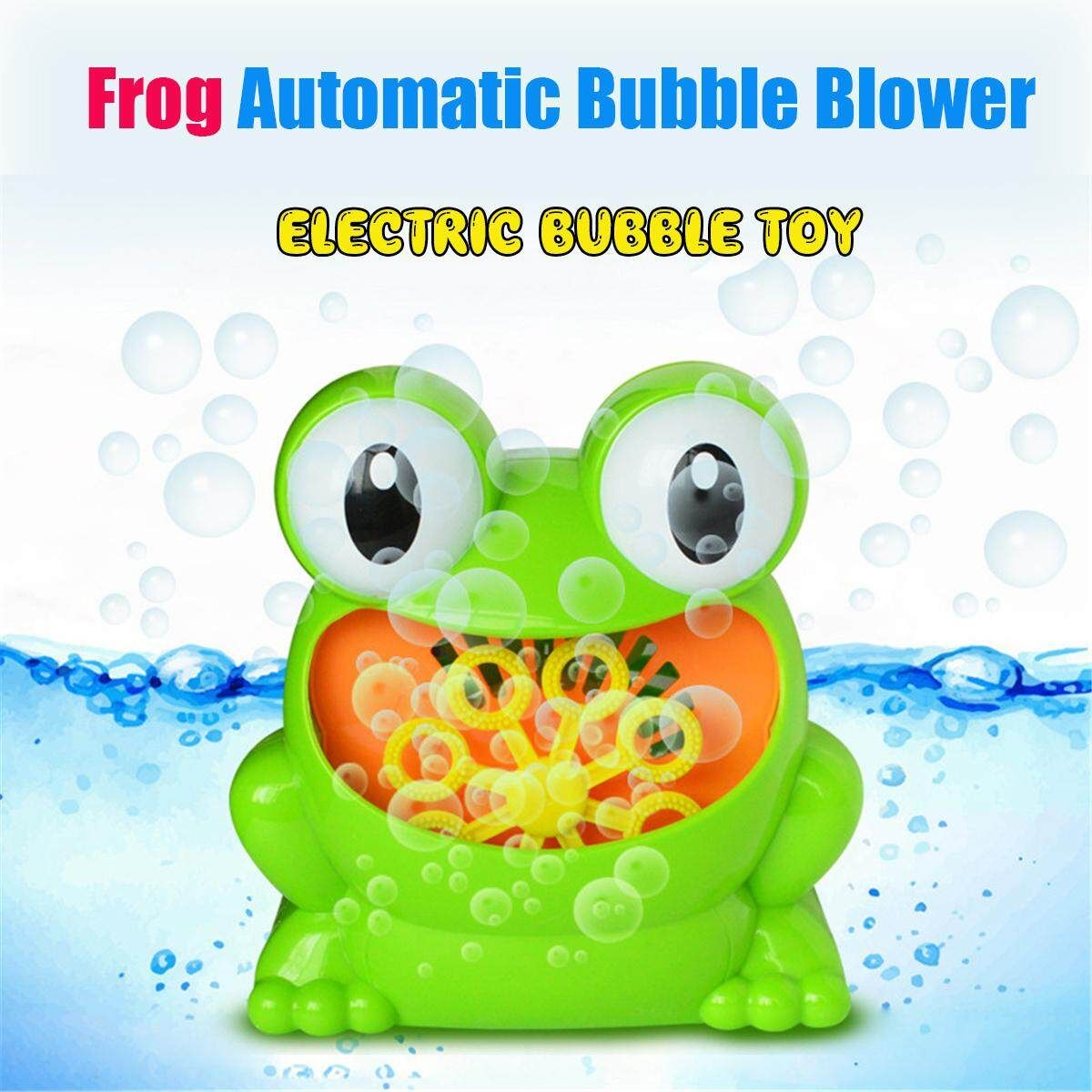 Cartoon Frog Automatic Bubble Blower Maker Machine Outdoor Children Kids Toy