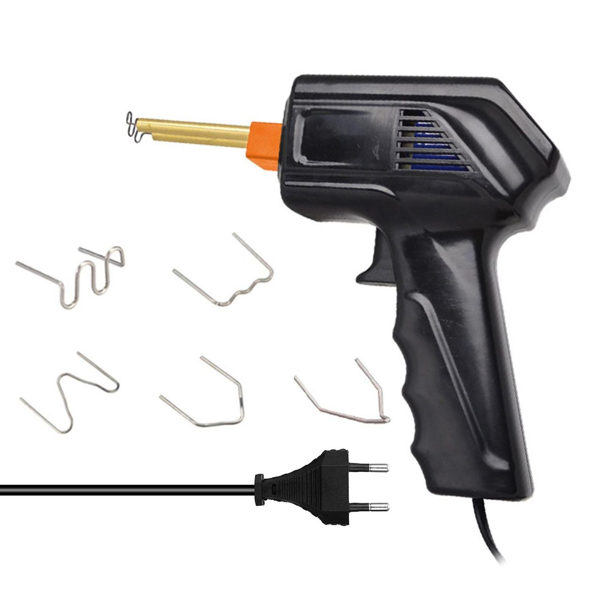 70W Hot Stapler, Plastic Welding Machine Car Bumper Repair Kit, Plier, 5 types Flat/Outside Corner/Inside Corner/Wave Staples, Welding Repairing Machine Welder Gun Repair