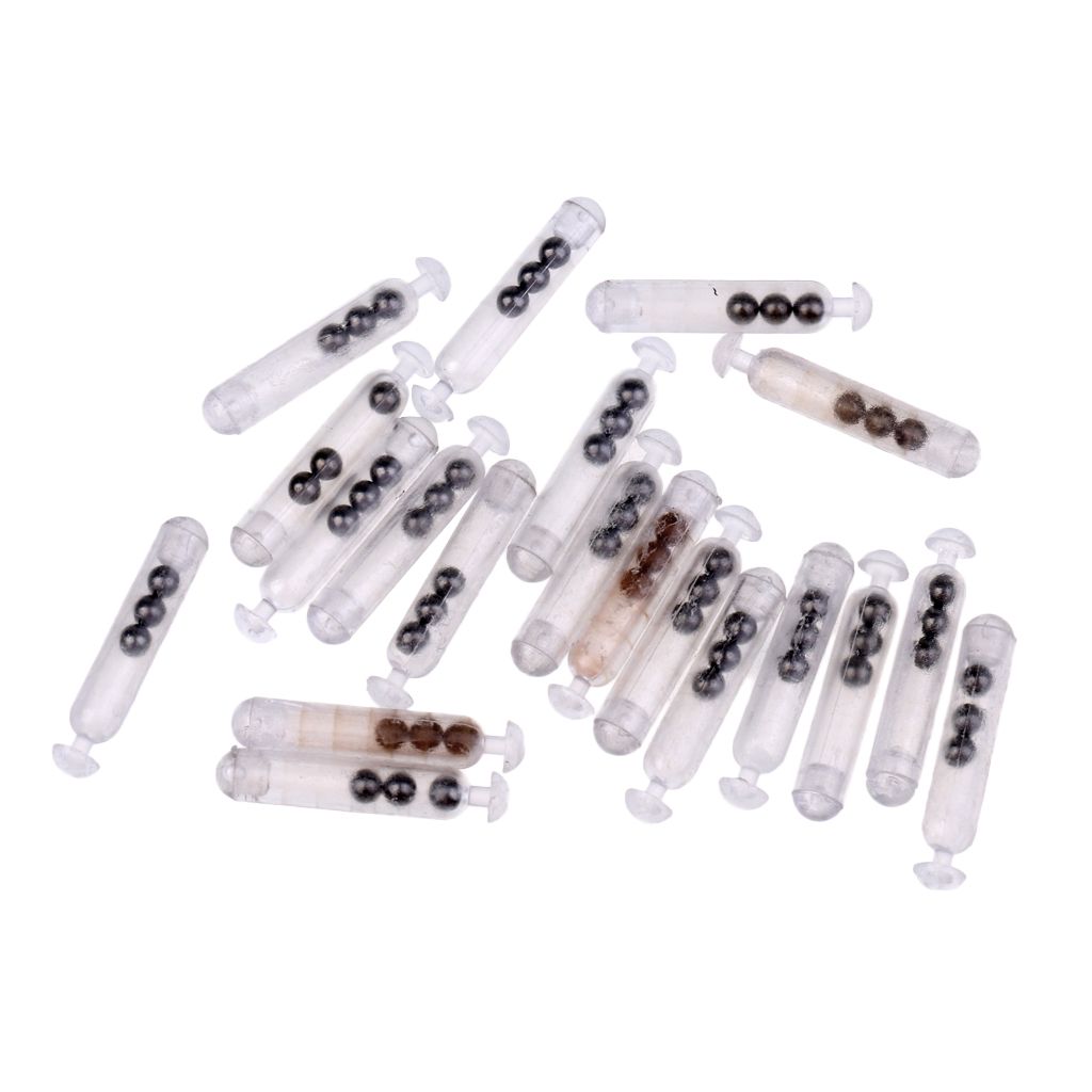 20x White  Rattles   Metal Ball Insert Tube Attract
