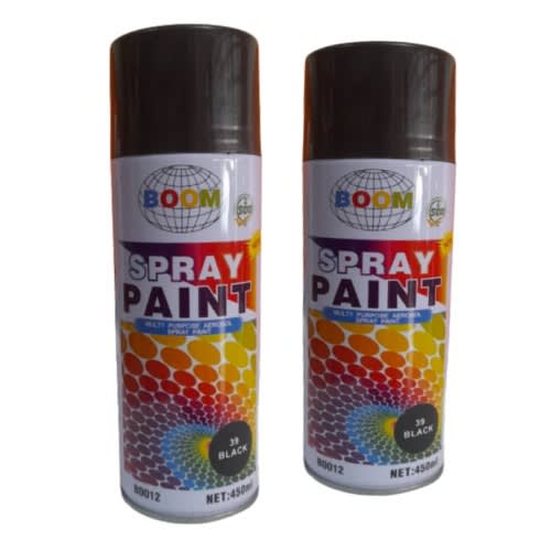 Spray Paint - Black - 450ml - 2pcs