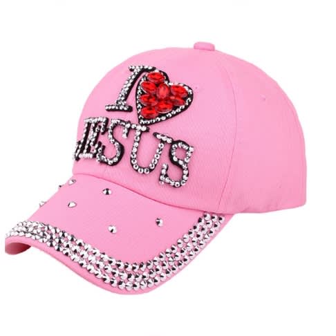 Embellished Baseball Face Cap - Pink