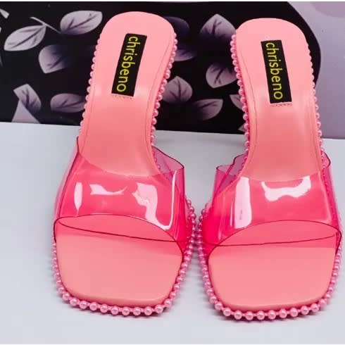 Transparent Slippers - Pink