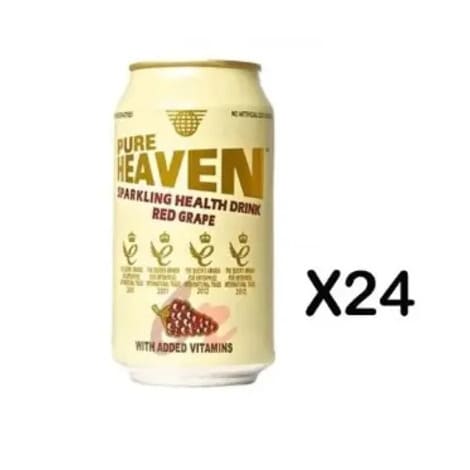 Pure Heaven Sparkling Red Grape Drink Can - 330ml - 24 Cans