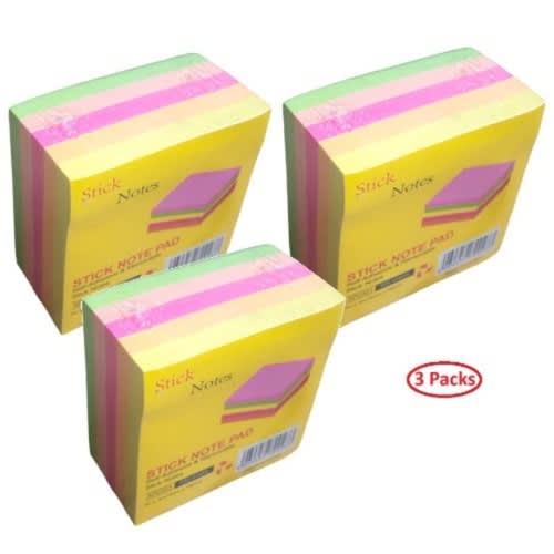 Portable Sticky Notes - 400 Leaflets -3 Pcs