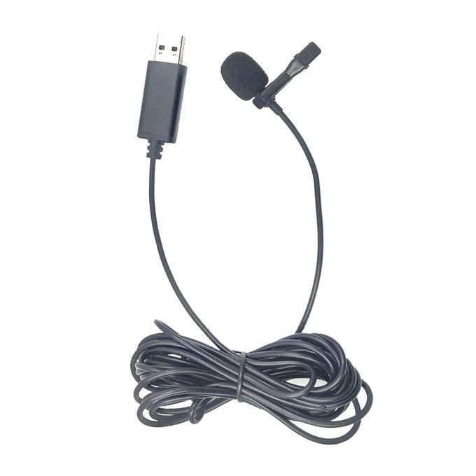 USB Mini Clip On Microphone Mic With Tie Collar Shirt Clip