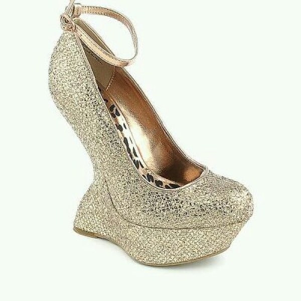 Luminous Women's Half Wedge Shoe - Gold