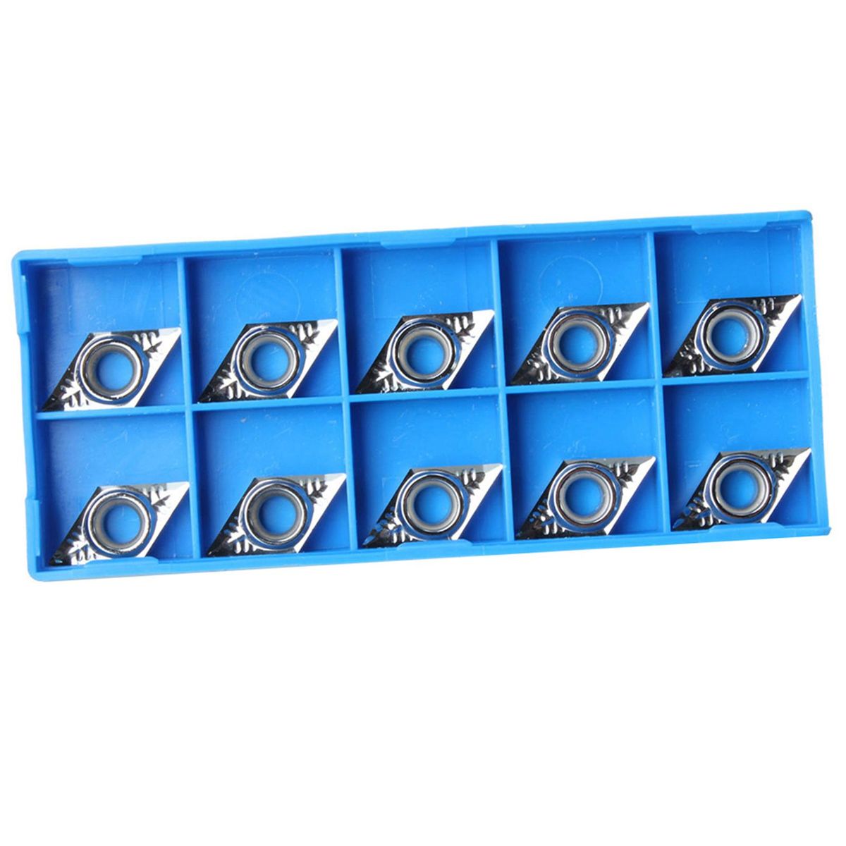 10Pcs Silver Blades DCGT11T304-AK H01 / DCGT32.51-AK H01 Carbide Inserts Used for Aluminum Alloy