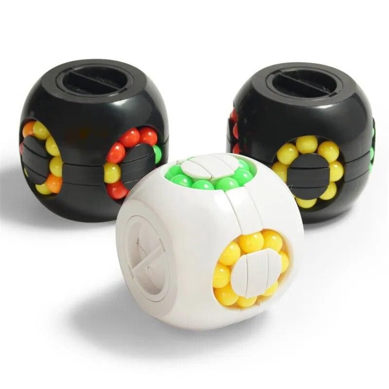 Colorful Magic Cube Little Magic Bean Rotating Cube Kids Stress Relief Toy For Adults kids Plastic 5-7 12-15 years Mini Cube