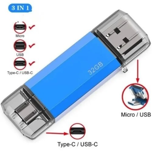 Chupez Usb Flash Drive - Type-c - Type B - 32gb Otg - 3 In 1