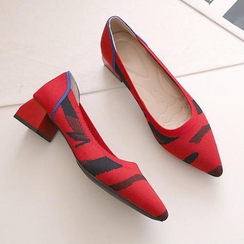 Women's Low-heeled Shoes Fashion Thick-heeled Shoes