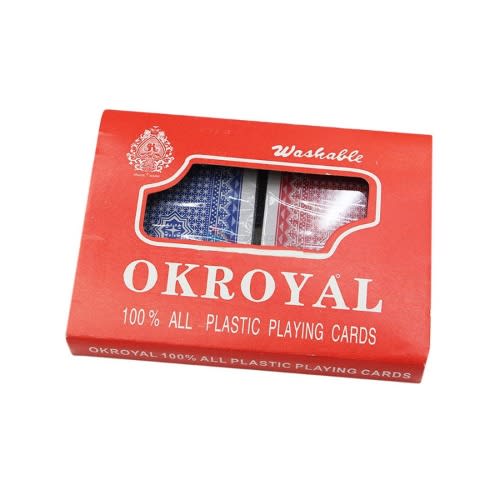 Okroyal 100% Plastic Playing Cards - 2 Sets Pack