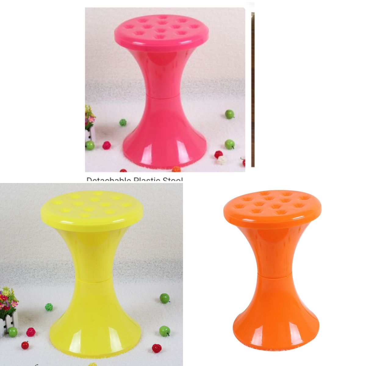 Beautiful Plastic Stool -3Pieces