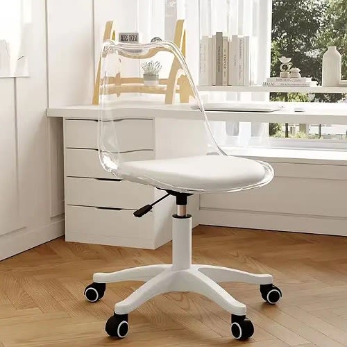 Home & Office Transparent Tulip Swivel Chair