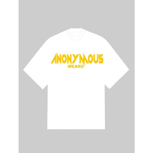 White Printed Anonymous T-Shirt
