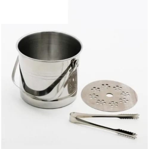 Stainless Steel Ice Bucket With Ice Clips