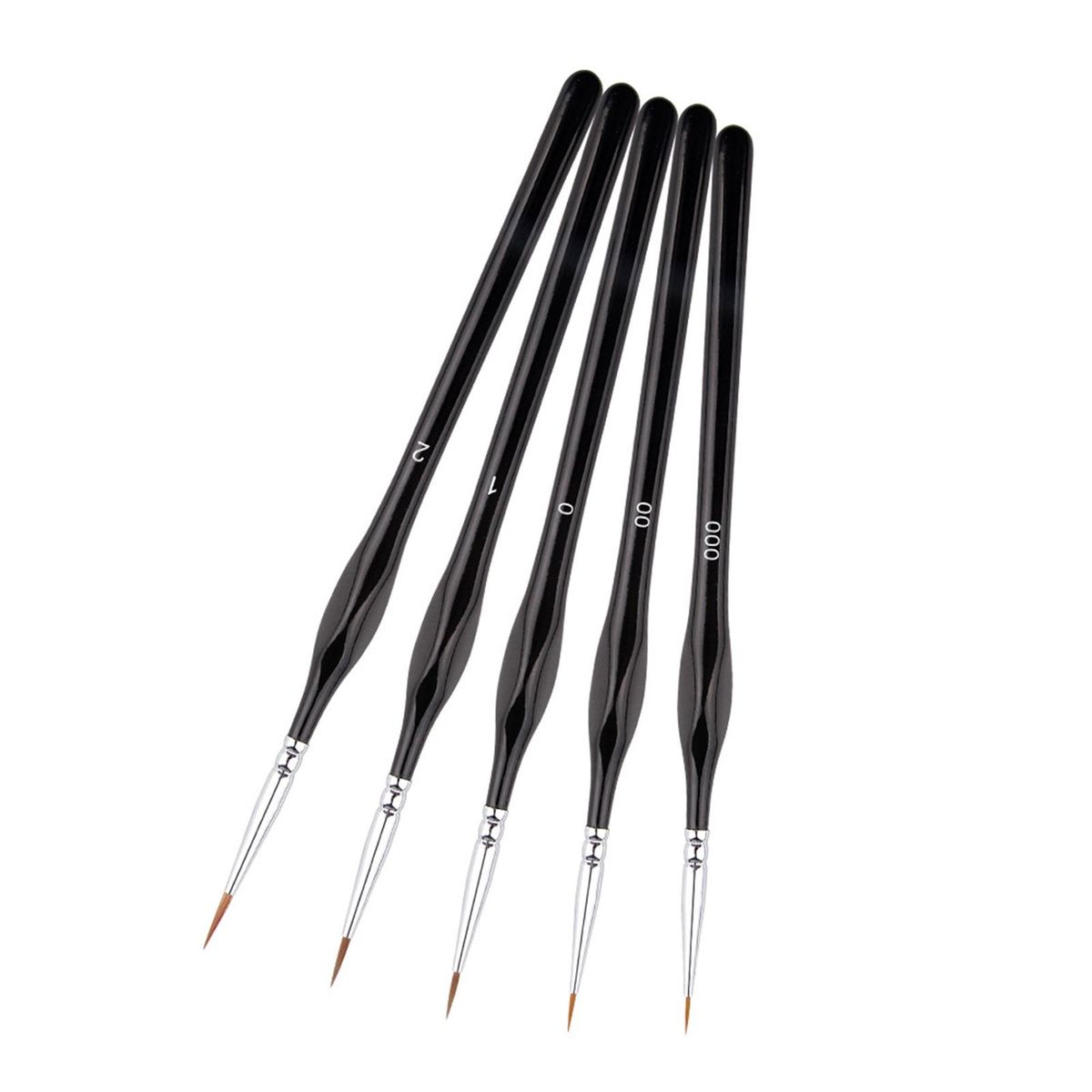 5Pcs Line Pen Triangle Pole Nail Paint Pen Black