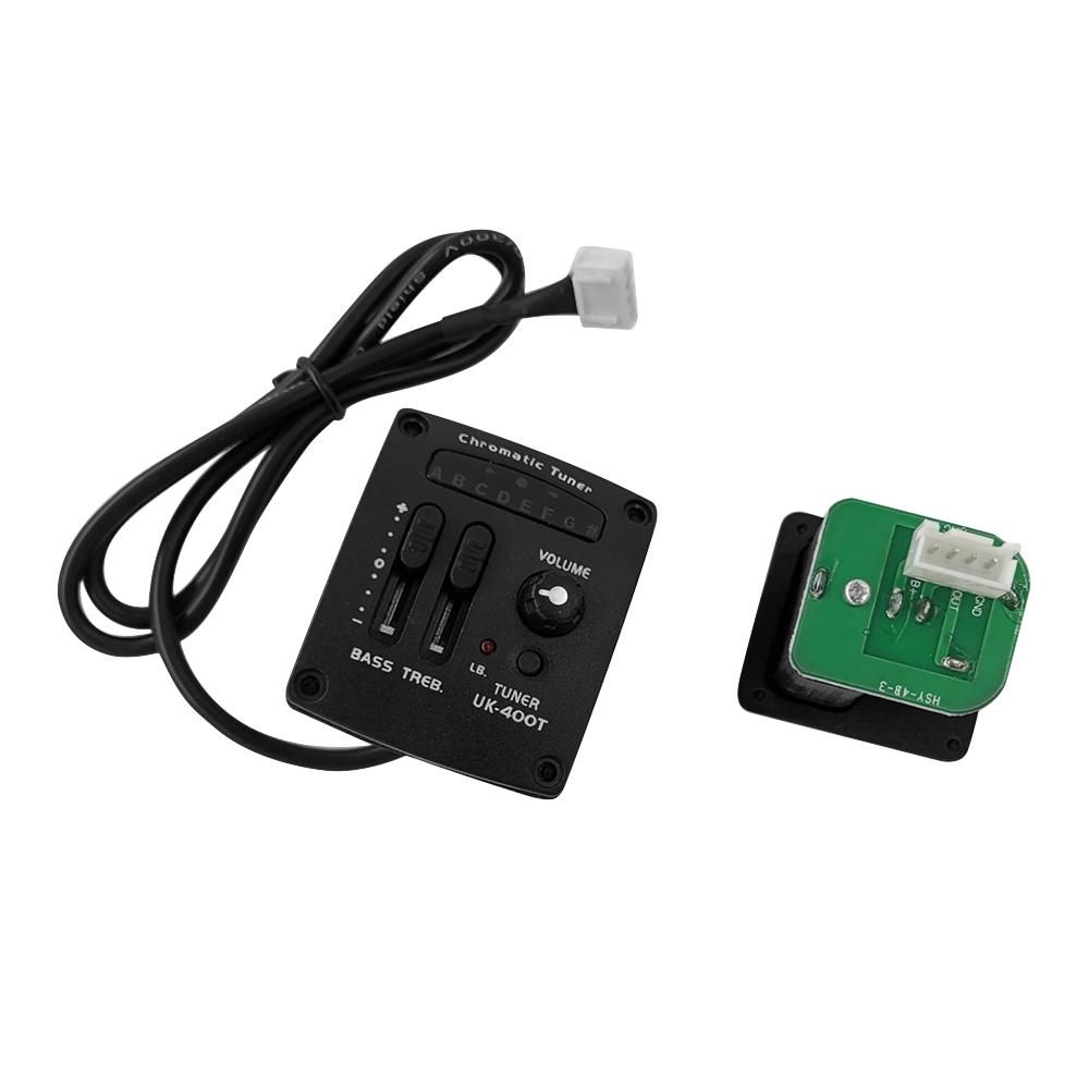 UK-400T Ukulele Ukelele Piezo Pickup Preamp 2-Band EQ Equalizer Tuner System
