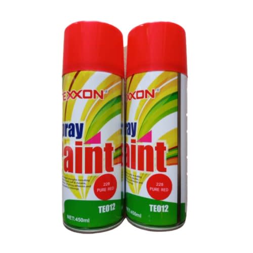 Texxon Spray Paint - Pure Red-  2pcs -450ml