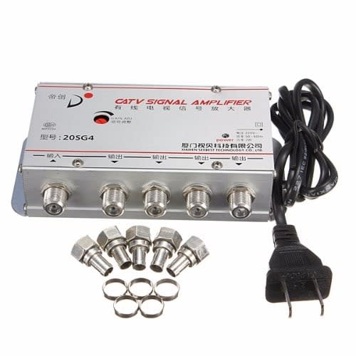 Universal Standard Ac -220V - 50hz-  4-way Catv Cable Tv Signal Amplifier