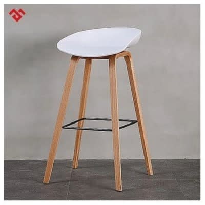 Wood Nordic High Kitchen Island Design Bar Stools