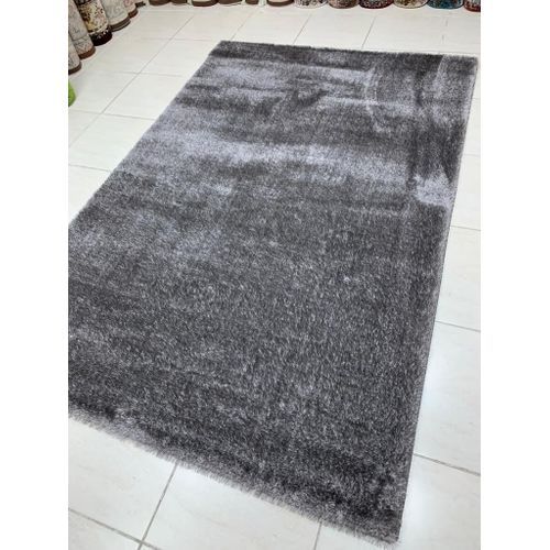 Vip Turkey Shaggy Centre Rug - Plain Grey Fluffy Center Rug