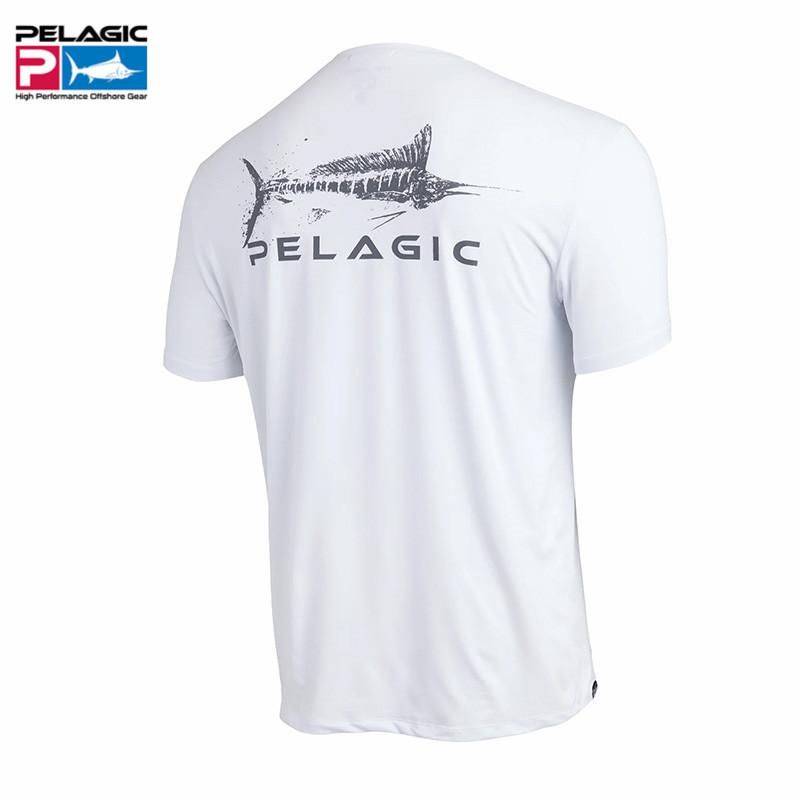 Pelagic Fishing Shirt Outdoor Men Short Sleeve T Shirt Fish Apparel UPF50 Sun Protection Wear Breathable Hooded Angling Clothing