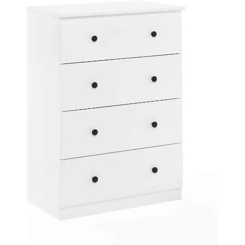 J Best 4 Chest Bedroom Cabinet - White