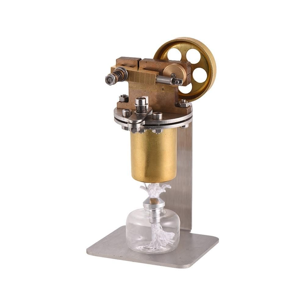 Mini Live Steam Engine Model Single Cylinder Stirling Copper Engine Model Experiment Educational Toy