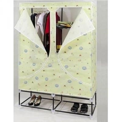 Mobile Wardrobe Closet With Shoe Rack