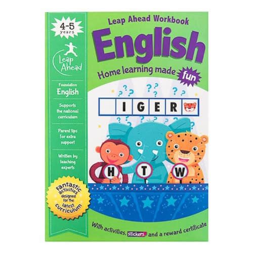 Igloo Books Leap Ahead Workbook English 4-5 Years - Home Learning Made Fun