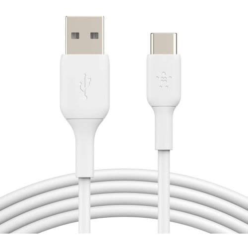 Usb-a To Usb-c Cable 1m White Pvc
