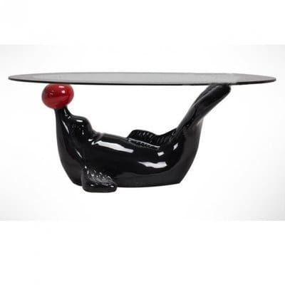 Standard Dolphin Stand Center Table- Black