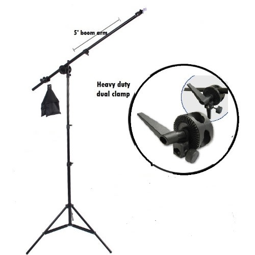 Heavy Duty Photography Light Stand With Boom Arm And Sand Bag